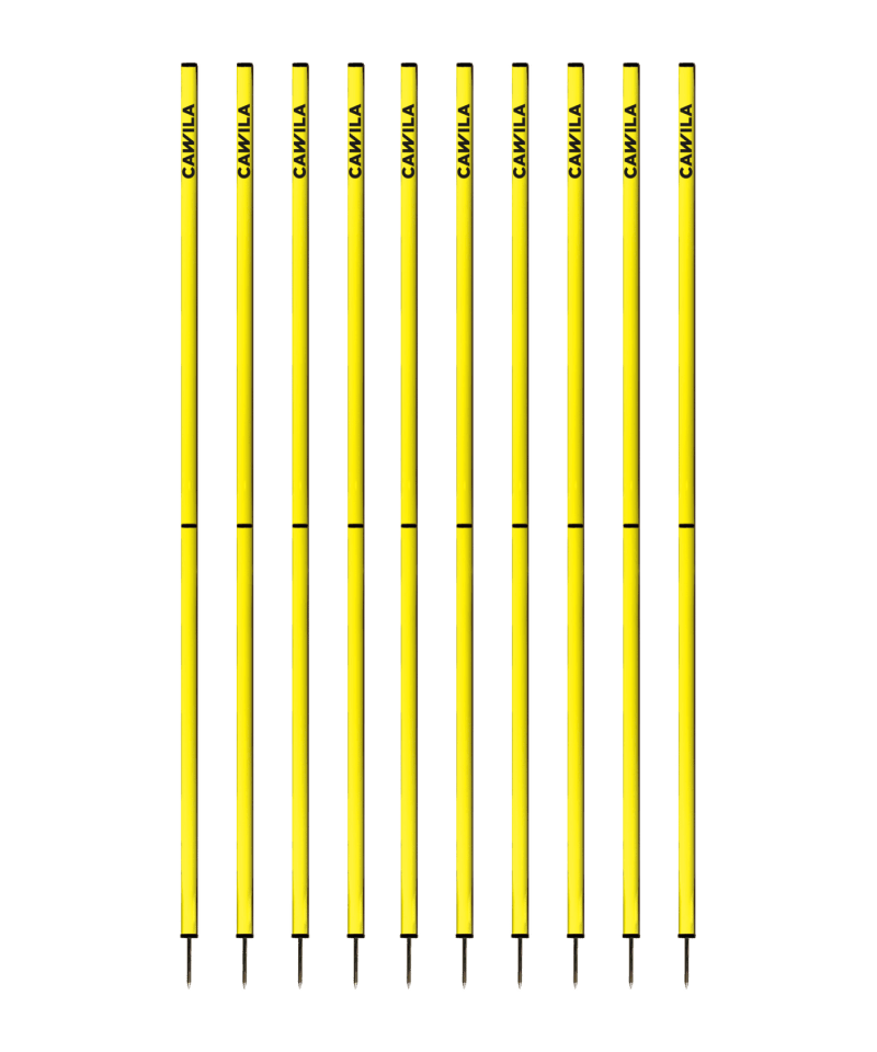Cawila Academy Slalomstangen 170cm im 10er Set | 33mmx170cm | Gelb