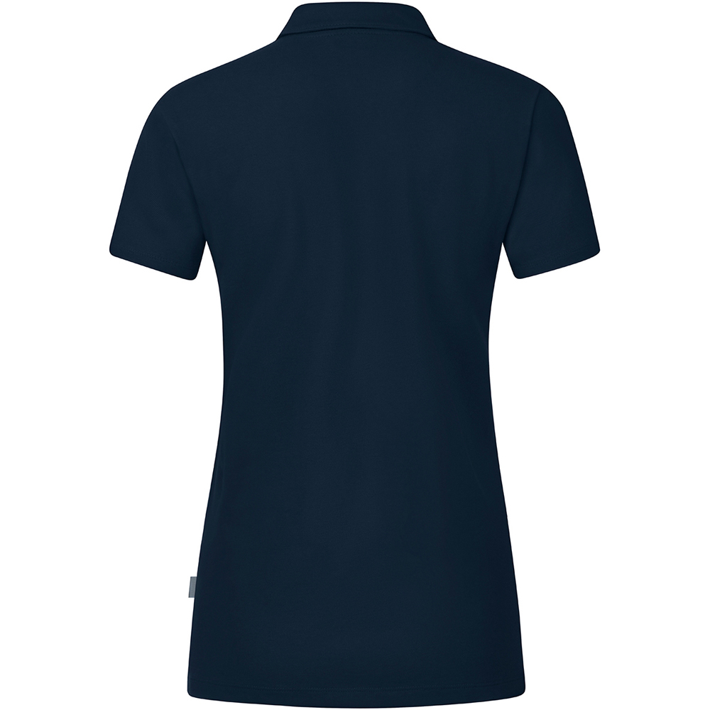 Jako Damen Polo Organic Stretch blau