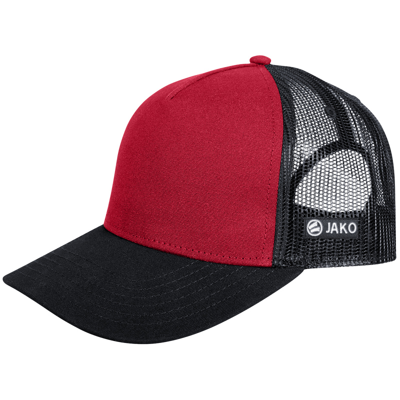 Jako Cap Club chili rot-schwarz