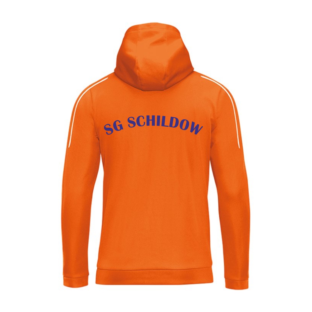 SG Schildow Damen Kapuzenjacke Classico orange-weiß