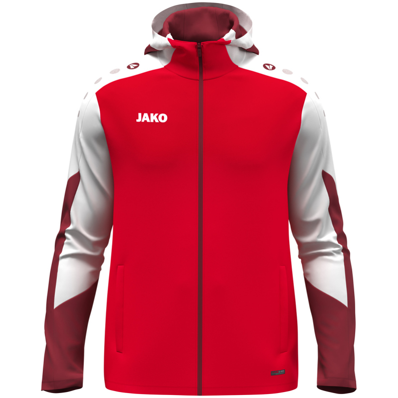 Jako Kinder Kapuzenjacke Dynamic rot-weiß-dunkelrot