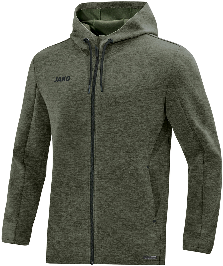 Jako Premium Basics Kapuzenjacke khaki meliert
