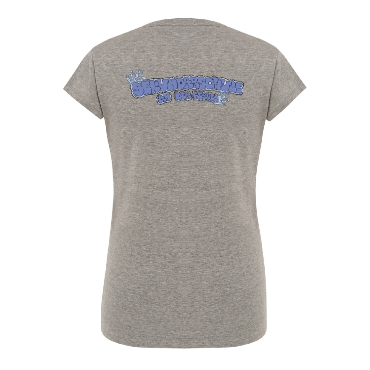Sekundarschule Vreden Damen Regular Premium T-Shirt Grau Meliert Splash Logo