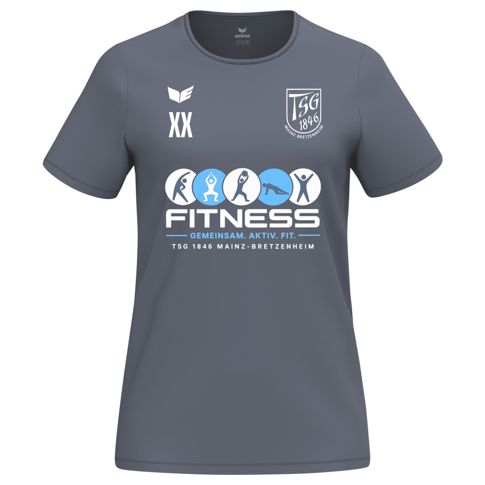 TSG Mainz-Bretzenheim Fitness Erima Intro Funktionsshirt Damen slate grey