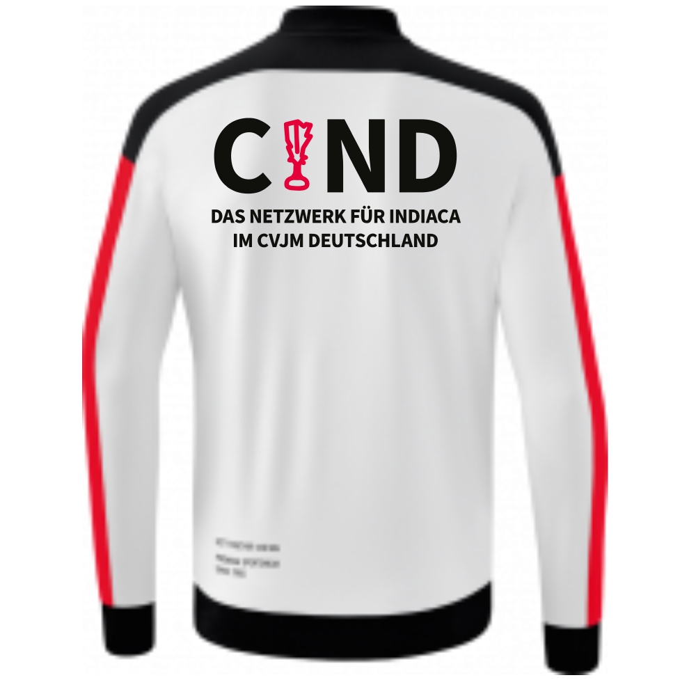 CVJM CIND Erima Change Herren Präsentationsjacke weiß-schwarz-rot-gelb