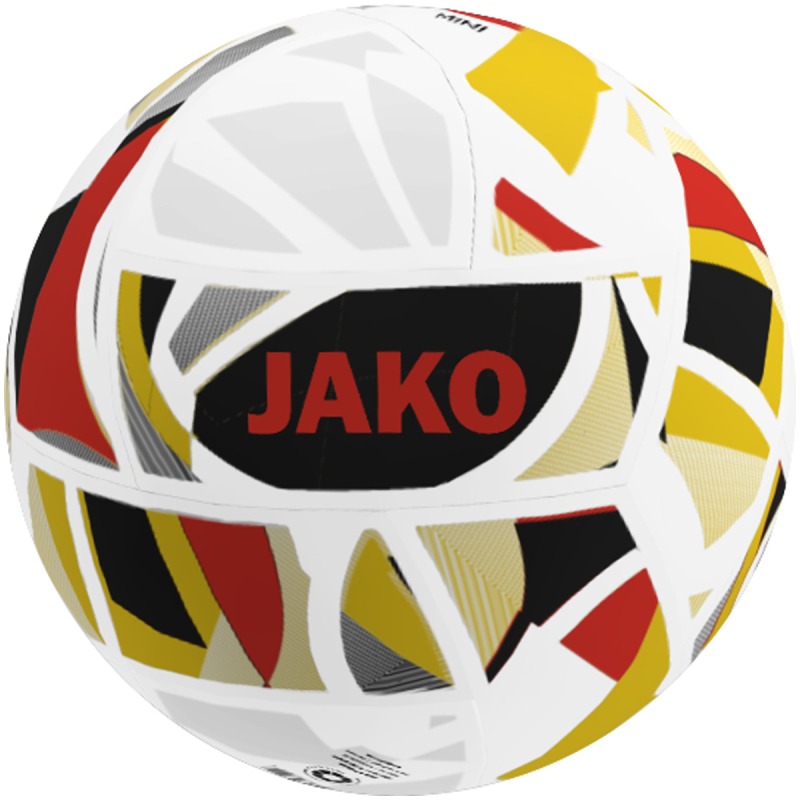 Jako Miniball Iconic weiß-schwarz-rot