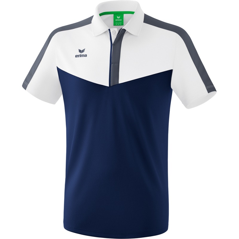 Erima Herren Poloshirt Squad weiß-blau-grau