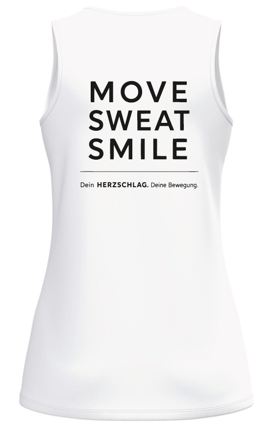 Herzschlag bewegt Tanktop One weiß Damen