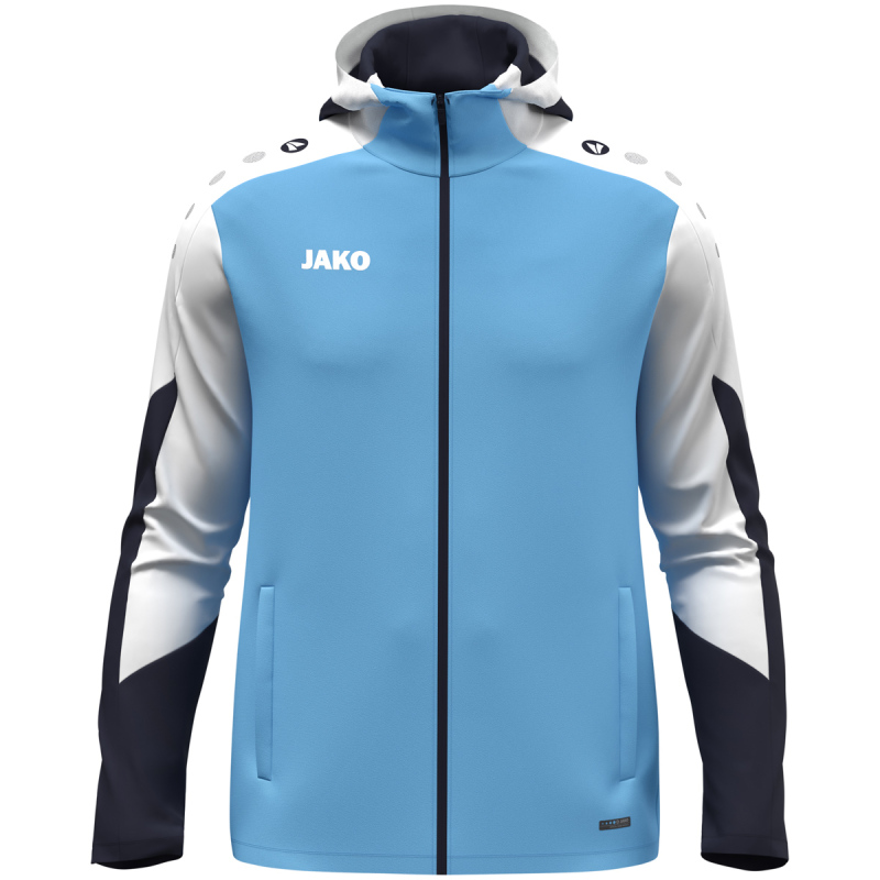 Jako Kapuzenjacke Dynamic skyblue-weiß-marine