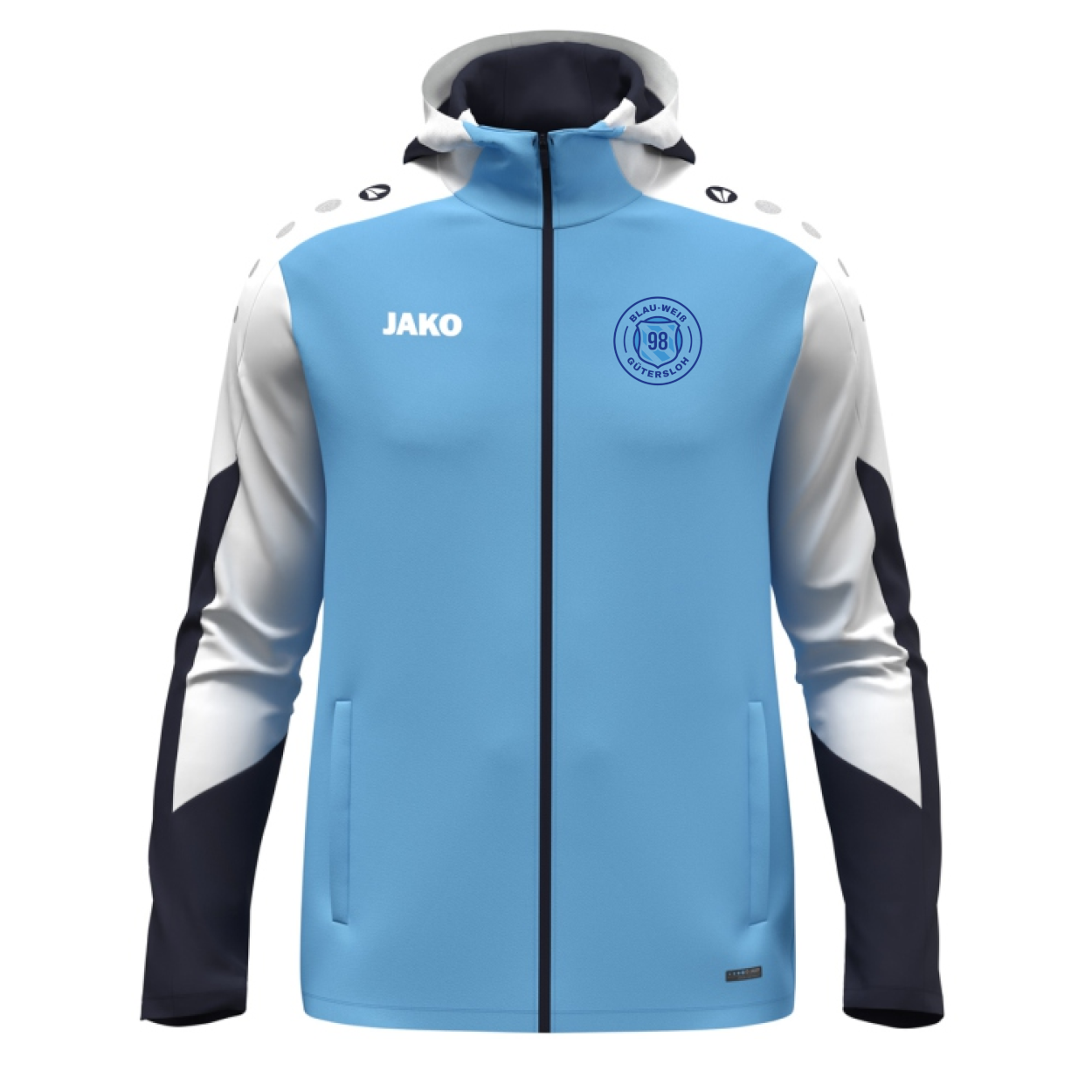Blau-Weiß 98 Gütersloh Kinder Kapuzenjacke Dynamic hellblau-weiß