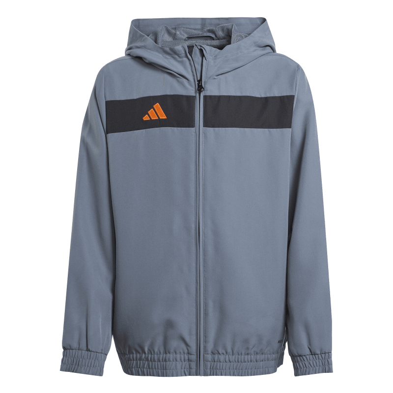 Adidas Kinder Full-Zip Hoodie Tiro 25 Essentials team onix-super orange