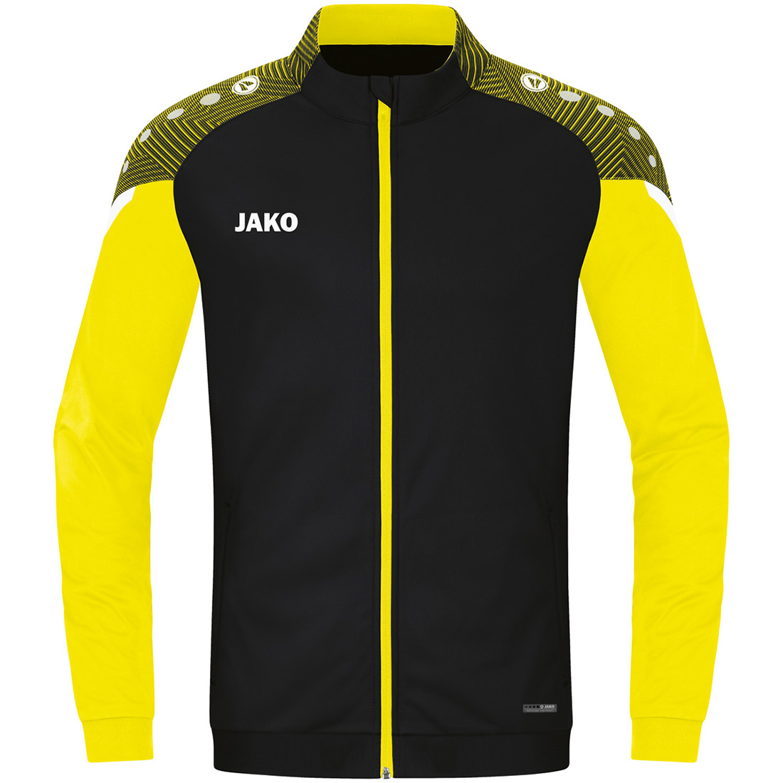 Jako Kinder Polyesterjacke Performance schwarz-gelb