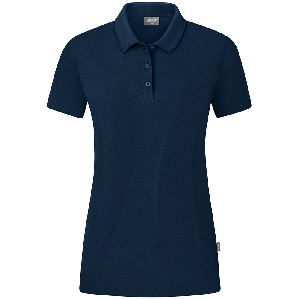 Jako Damen Polo Organic Stretch blau