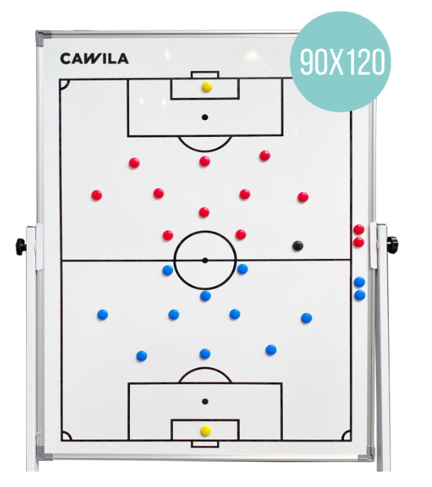 Cawila Taktiktafel Fussball inkl. Tasche| Size: 60 x 90 cm Weiss