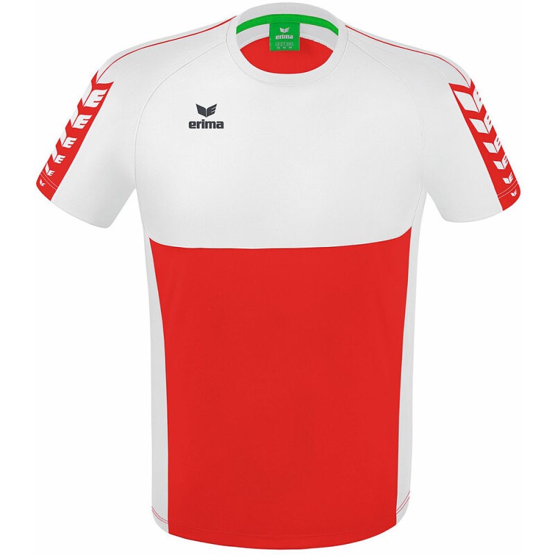 Erima Herren T-Shirt Six Wings rot-weiß