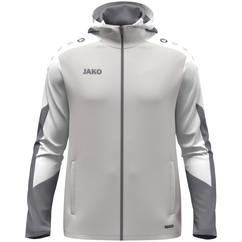 Jako Kinder Kapuzenjacke Dynamic hellgrau-weiß-grau