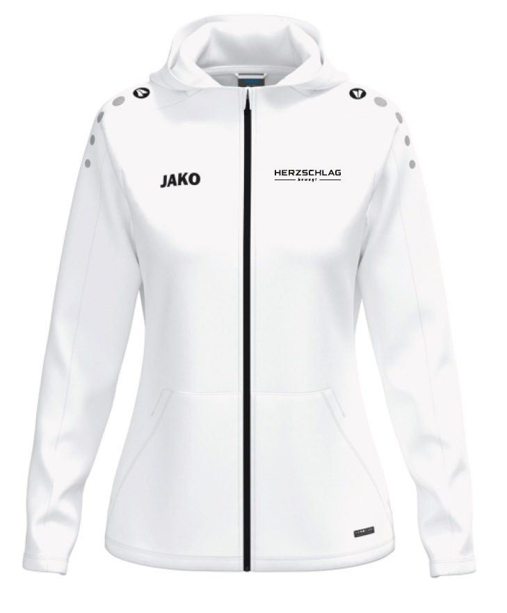 Herzschlag bewegt Kapuzenjacke Light One weiß Damen