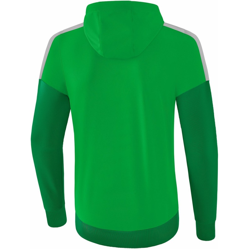 Erima Kinder Trainingsjacke mit Kapuze Squad grün-grau