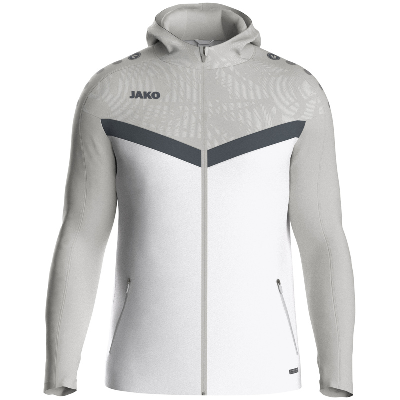 Jako Kinder Kapuzenjacke Iconic  weiß/soft grey/anthra light