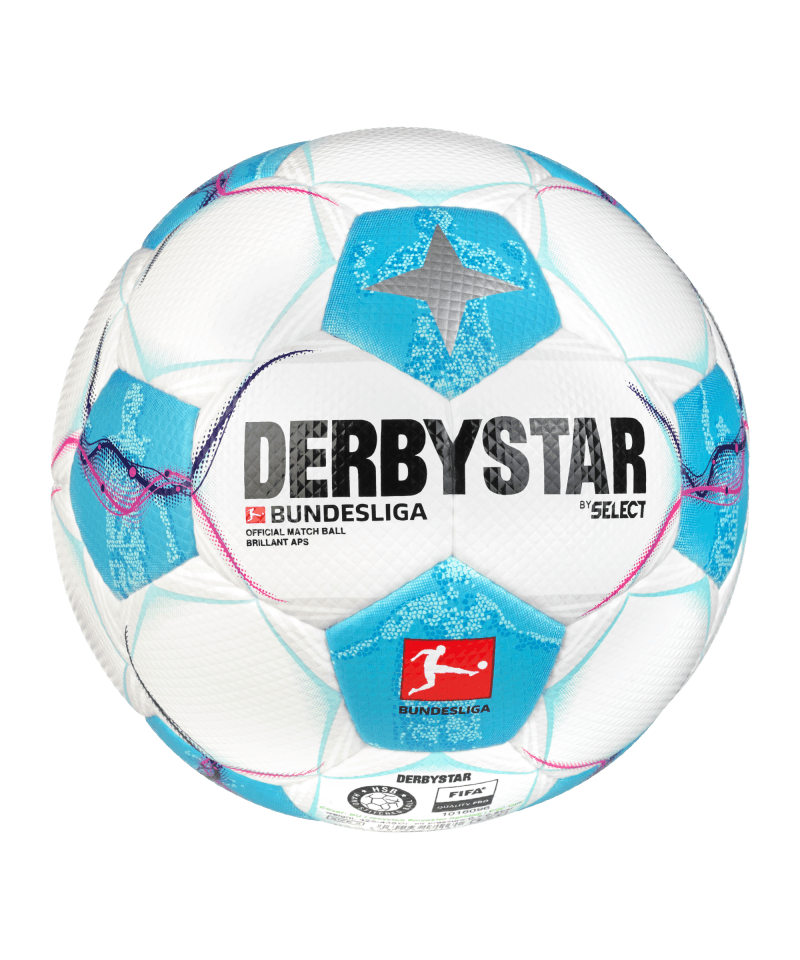 Derbystar Ballpaket 5x Bundesliga Brillant APS v24 Spielball inkl. Ballschlauch | Größe 5