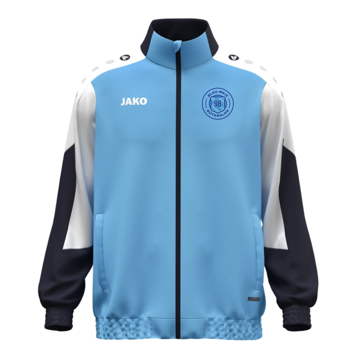 Blau-Weiß 98 Gütersloh Herren Webjacke Dynamic hellblau-weiß