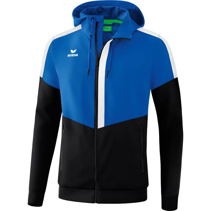 Erima Herren Tracktop Jacke mit Kapuze Squad blau-schwarz