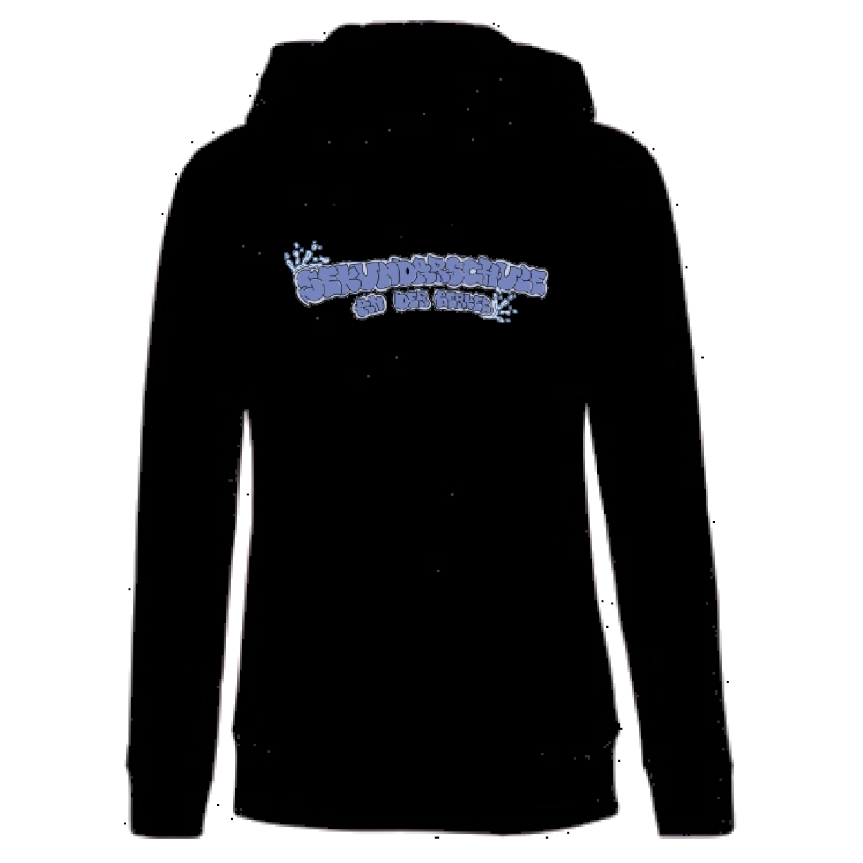 Sekundarschule Vreden Damen Premium Hooded Sweat Jacke Schwarz Splash Logo