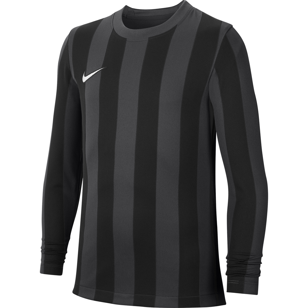 Nike Kinder Langarm Trikot Striped Division IV grau