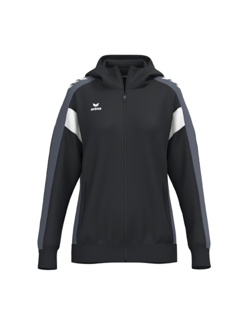 Erima CELEBRATE 125 Damen Trainingsjacke mit Kapuze schwarz/slate grey