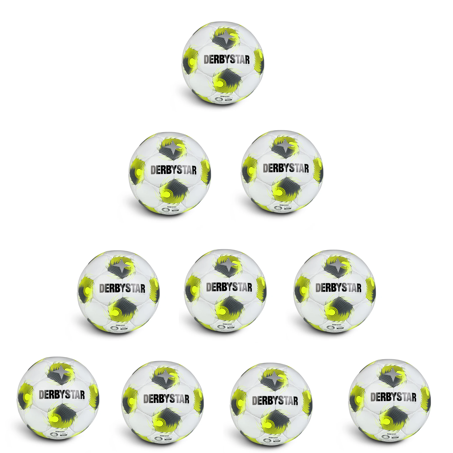 Derbystar Ballpaket Brillant TT AG v25 weiss gelb grau | Größe 5