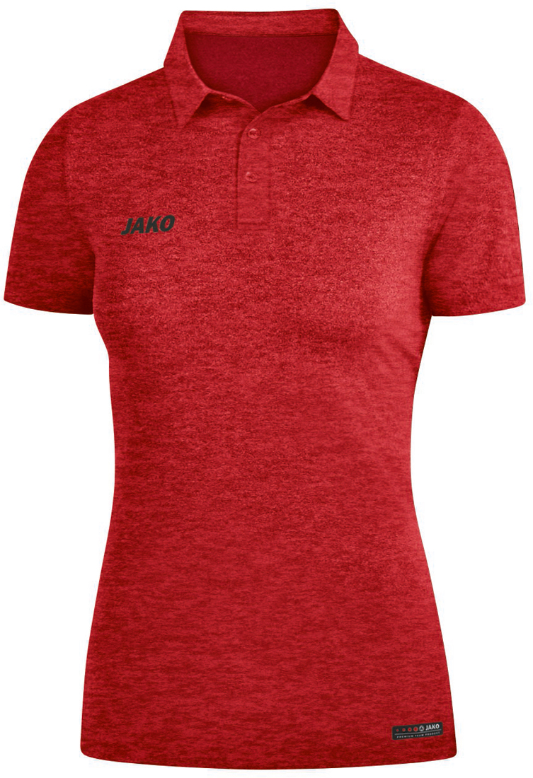 Jako Premium Basics Polo rot meliert