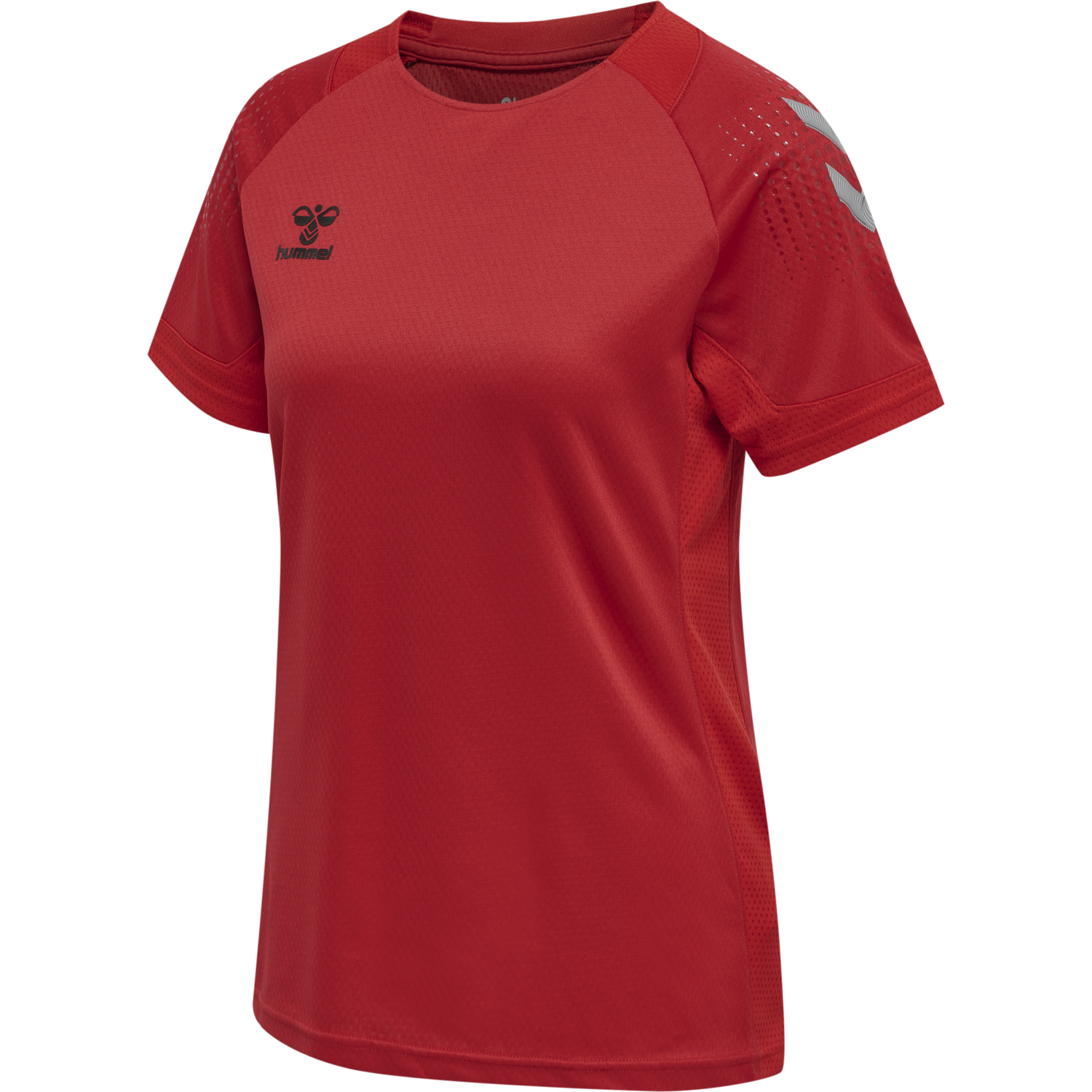 Hummel Hmllead Womens S/S Poly Jersey true red