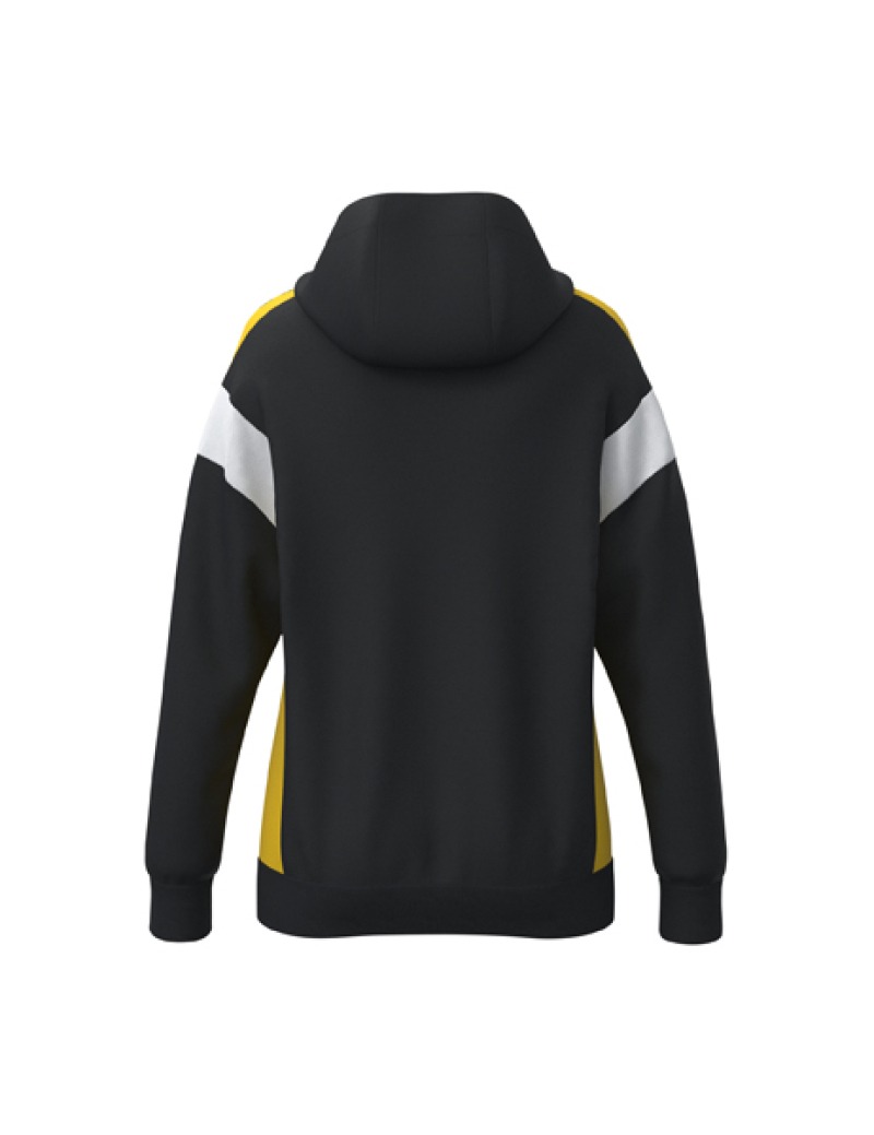 Erima CELEBRATE 125 Damen Trainingsjacke mit Kapuze schwarz/gelb