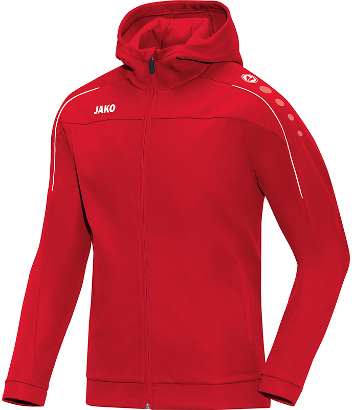 Jako Classico Kapuzenjacke rot