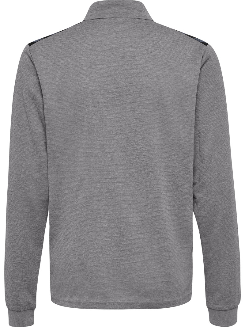 Hummel Hmlauthentic 24 PL Kinder Sweatshirt mit kurzem Reißverschluss grau