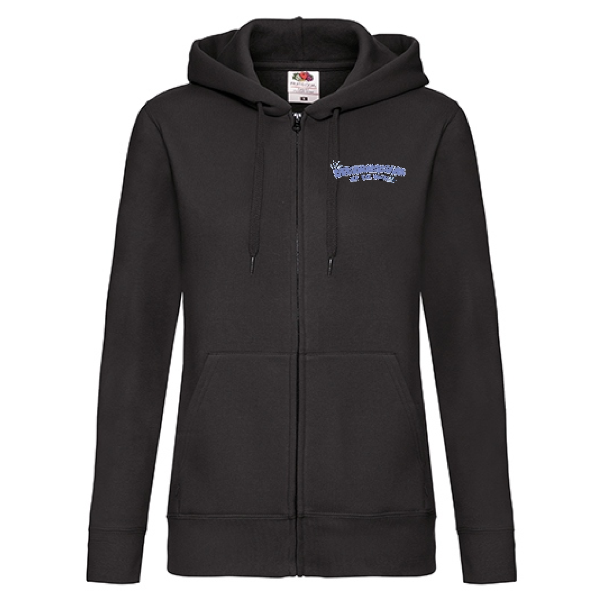 Sekundarschule Vreden Damen Premium Hooded Sweat Jacke Schwarz Splash Logo