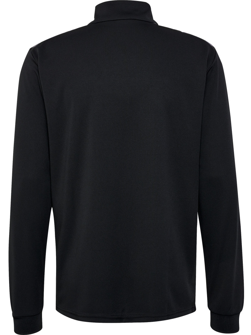 Hummel Hmlauthentic 24 PL Herren Sweatshirt mit kurzem Reißverschluss schwarz