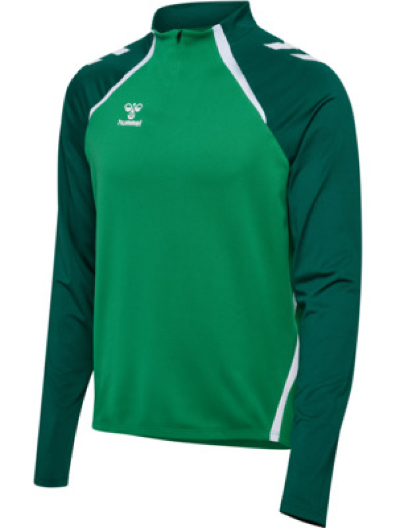 Hummel hmlLEAD 2.0 HALF ZIP KIDS jelly bean/evergreen