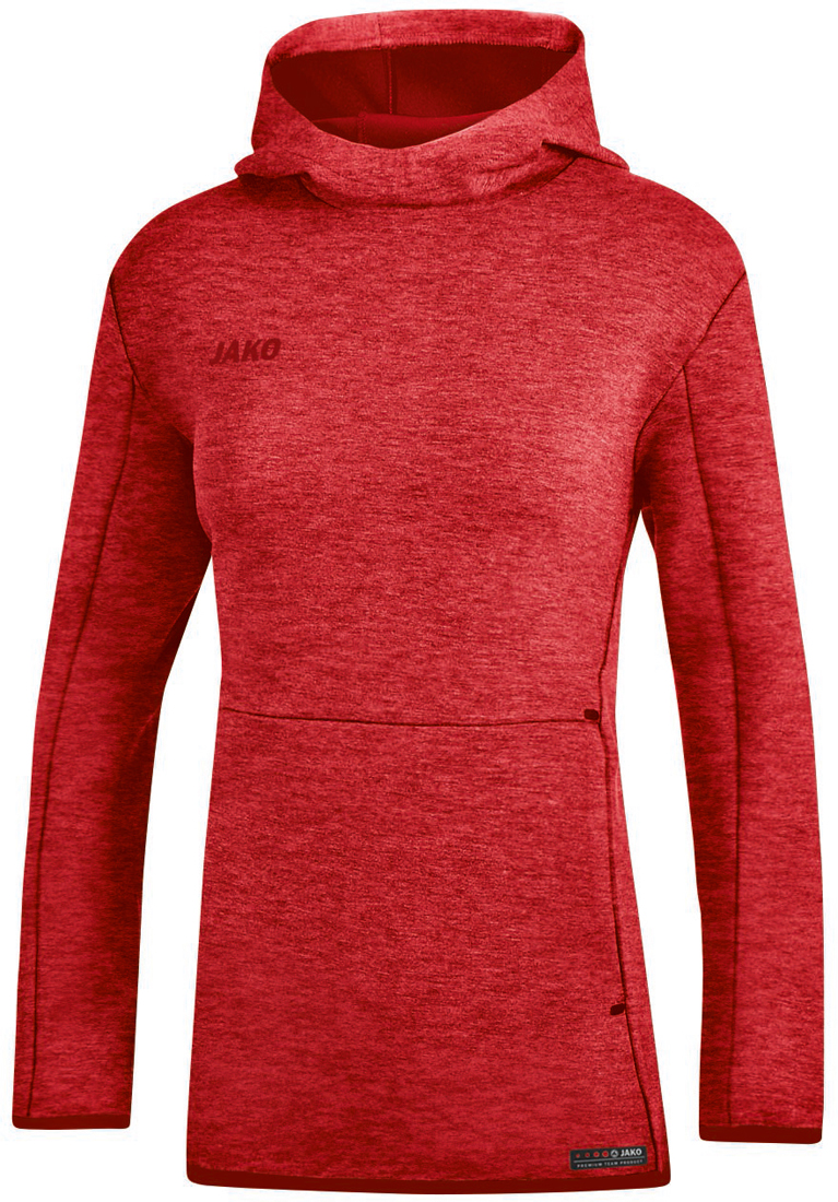Jako Premium Basics Kapuzensweat rot meliert