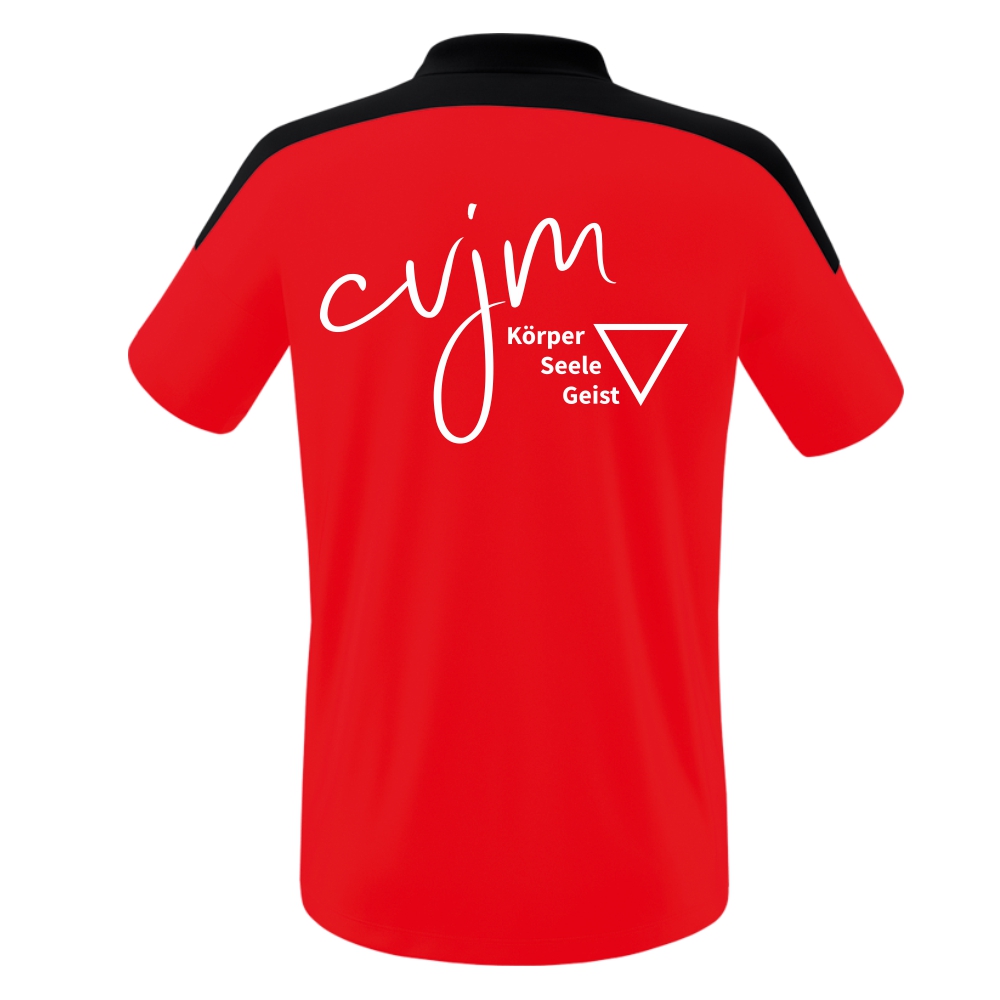 CVJM Erima Change Herren Poloshirt rot-schwarz