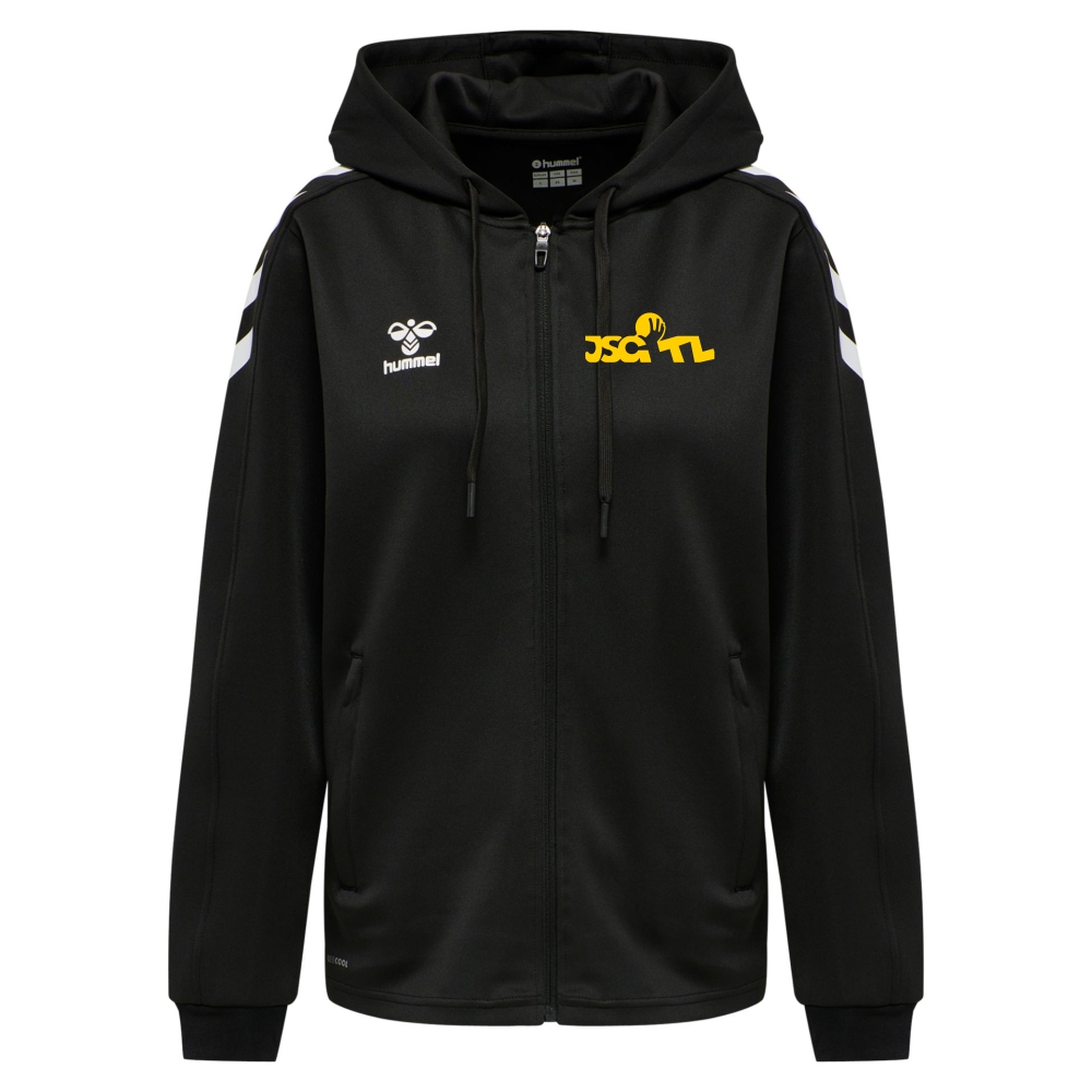 JSG Tecklenburger Land Core XK Damen Poly Zip Hood Sweat schwarz-weiß