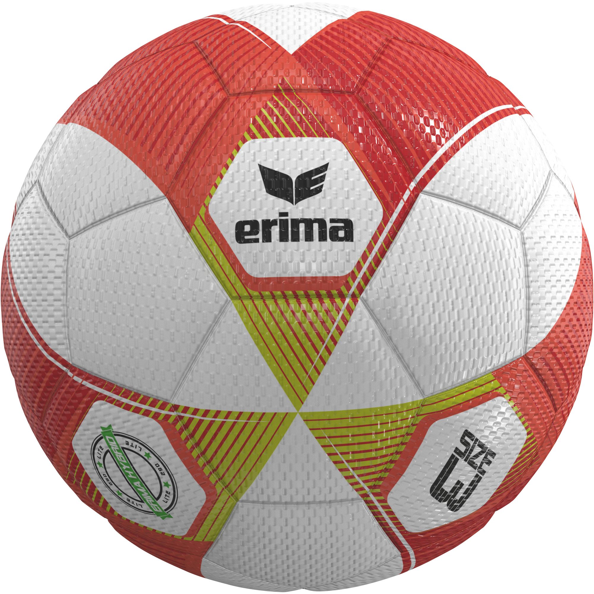 Erima Trainingsball Jugend Hybrid Lite 290 fiery coral/lime | Größe 3