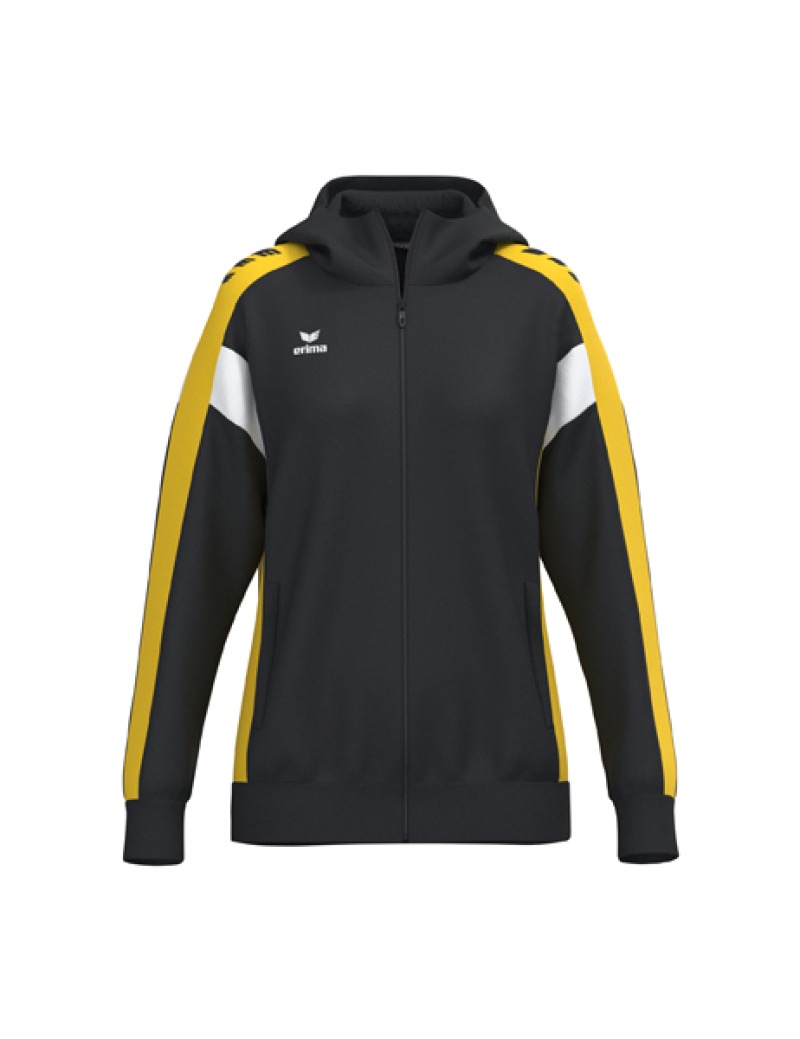 Erima CELEBRATE 125 Damen Trainingsjacke mit Kapuze schwarz/gelb
