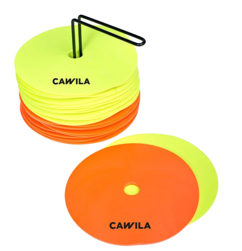 Cawila Floormarker 24er Set inkl. Halter | Markierungsscheiben
