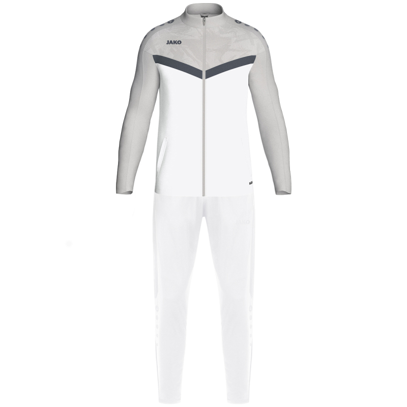 Jako Kinder Polyesteranzug Iconic weiß-soft grey-anthra light