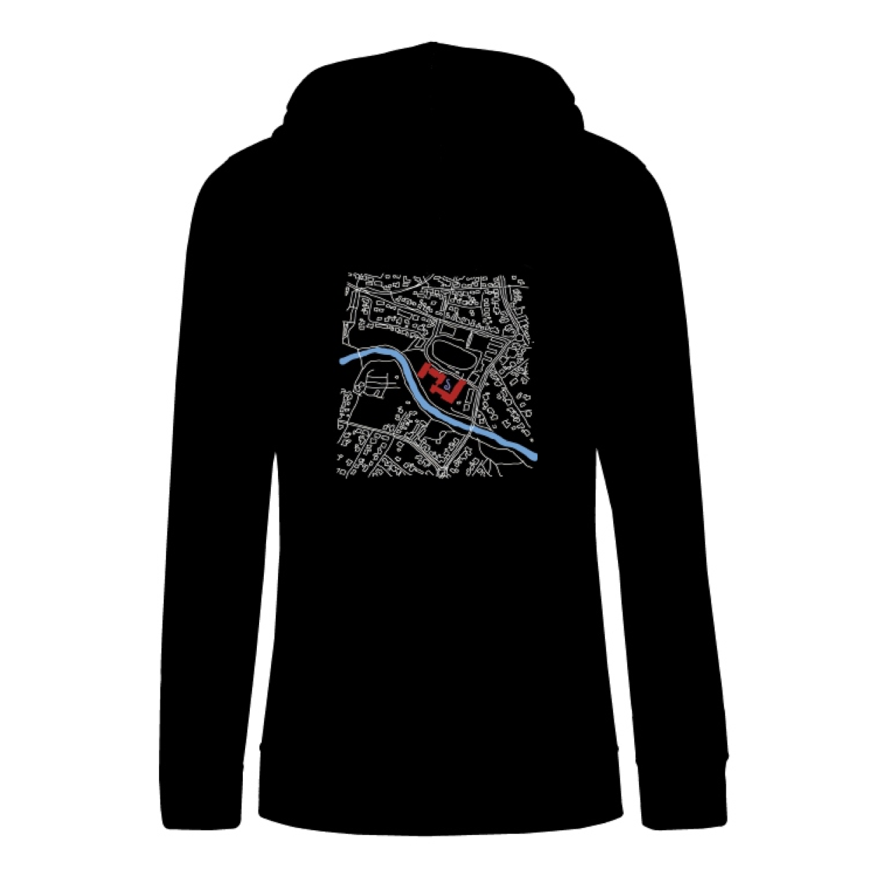 Sekundarschule Vreden Damen Hooded Sweat Schwarz Berkel Logo