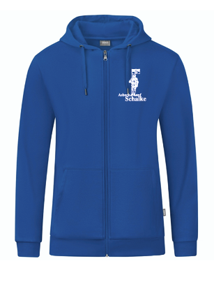 S04 Fanclub Asbeck auf Schalke Kapuzenjacke Organic blau