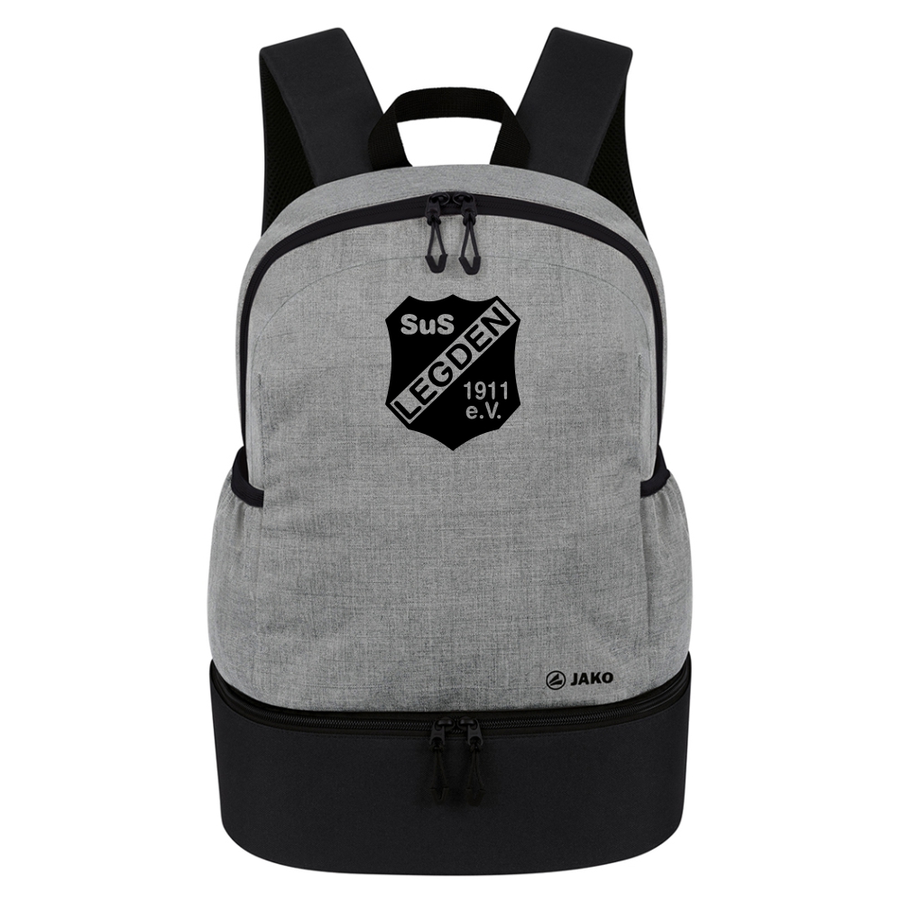 SuS Legden Breitensport Rucksack Challenge hellgrau melliert-schwarz