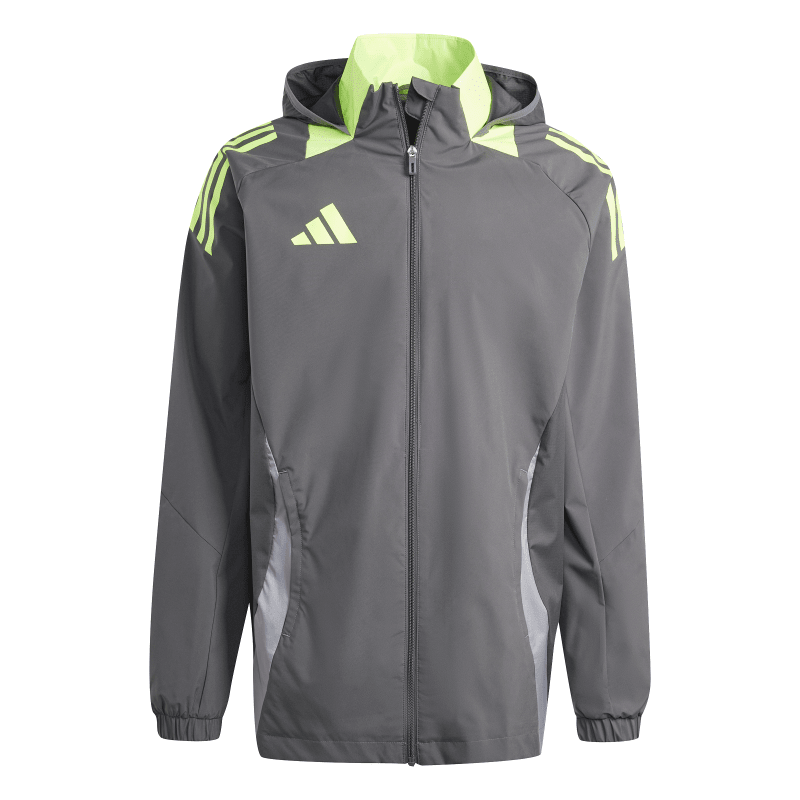 Adidas Allwetterjacke Tiro 24 Competition grey six-lucid lemon