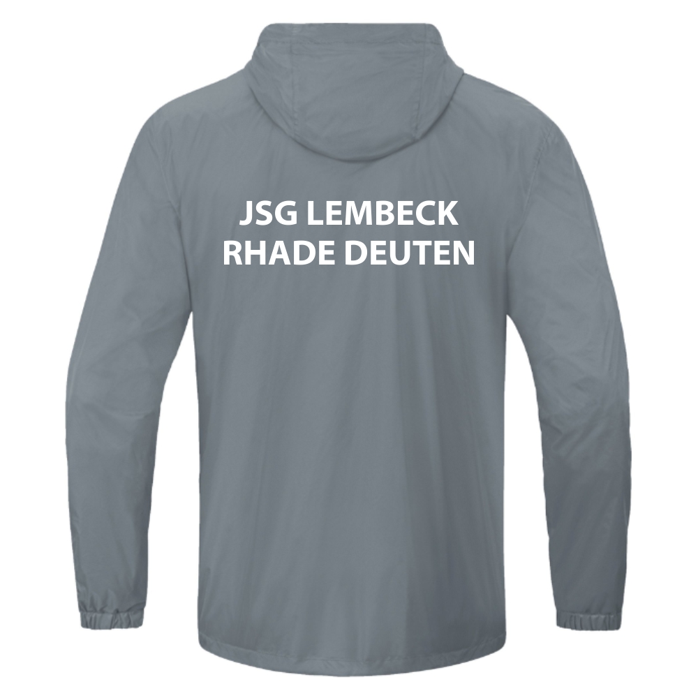 JSG Lembeck Rhade Deuten Kinder Allwetterjacke Team 2.0 grau-weiß